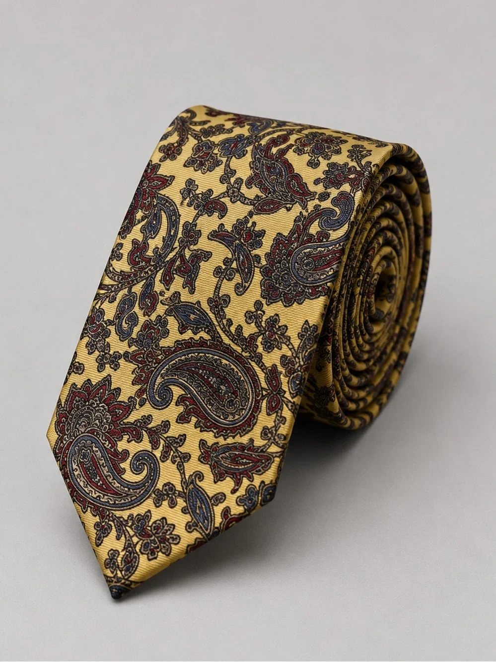 Vintage Lands End Paisley Mens Silk Tie Luxe Old Money Artsy Quiet Luxury Preppy